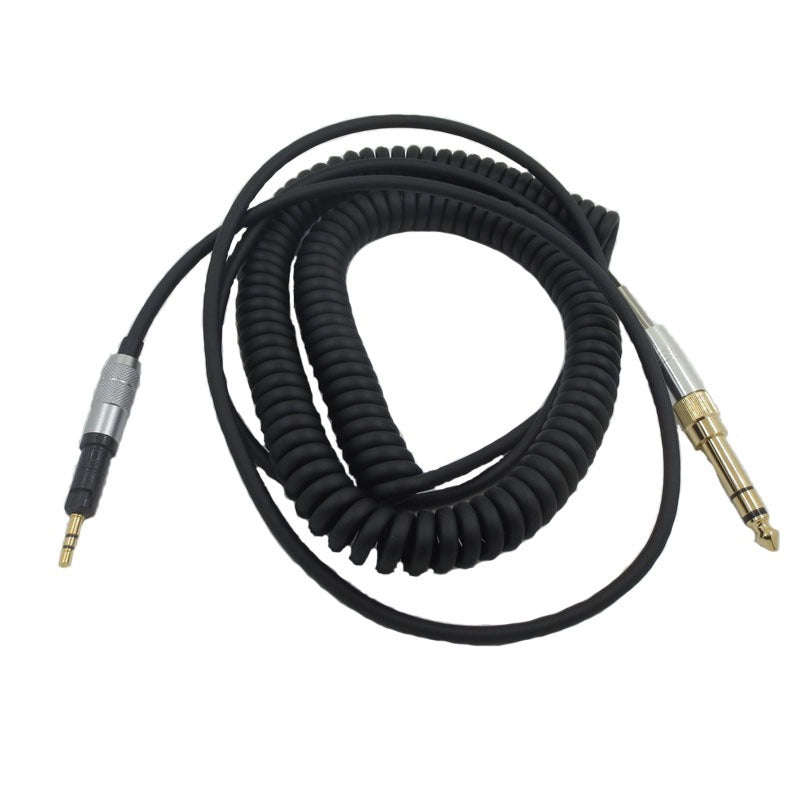 Suitable for Senhai HD6DJ HD8 HD7 HD598 head mounted headphone cable 6.35mm plug spring headphone cable