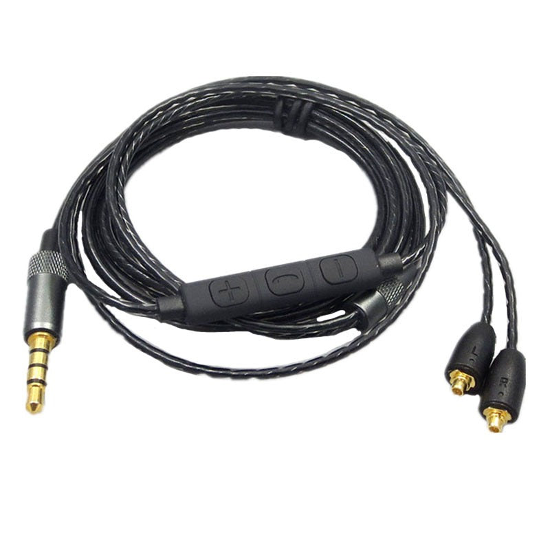 Suitable for Shure MMCX SE215 SE535 SE846 UE900 volume adjustable headphone cable
