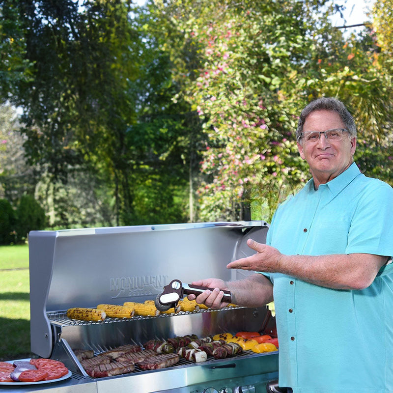 Rechargeable electric roller grill brush, stainless steel, replaceable heads, home cleaning tool, barbecue accessory.