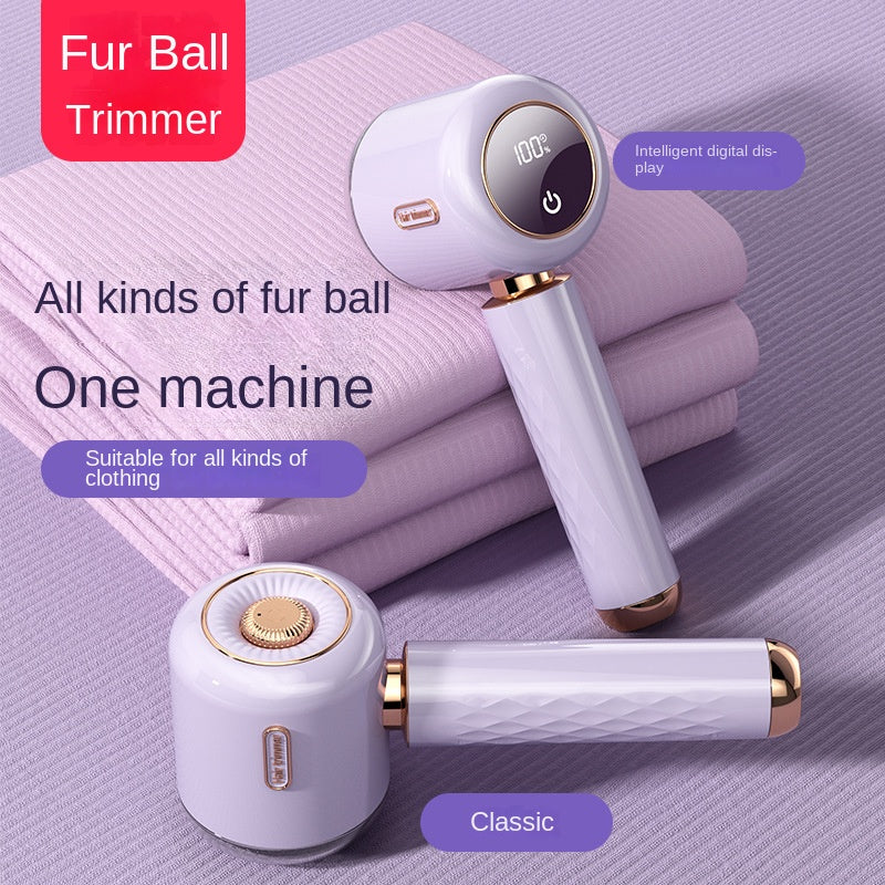 Fuzz Trimmer with Digital Display for Home Use, Rechargeable Sweater Defuzzer and Hair Remover 2-in-1