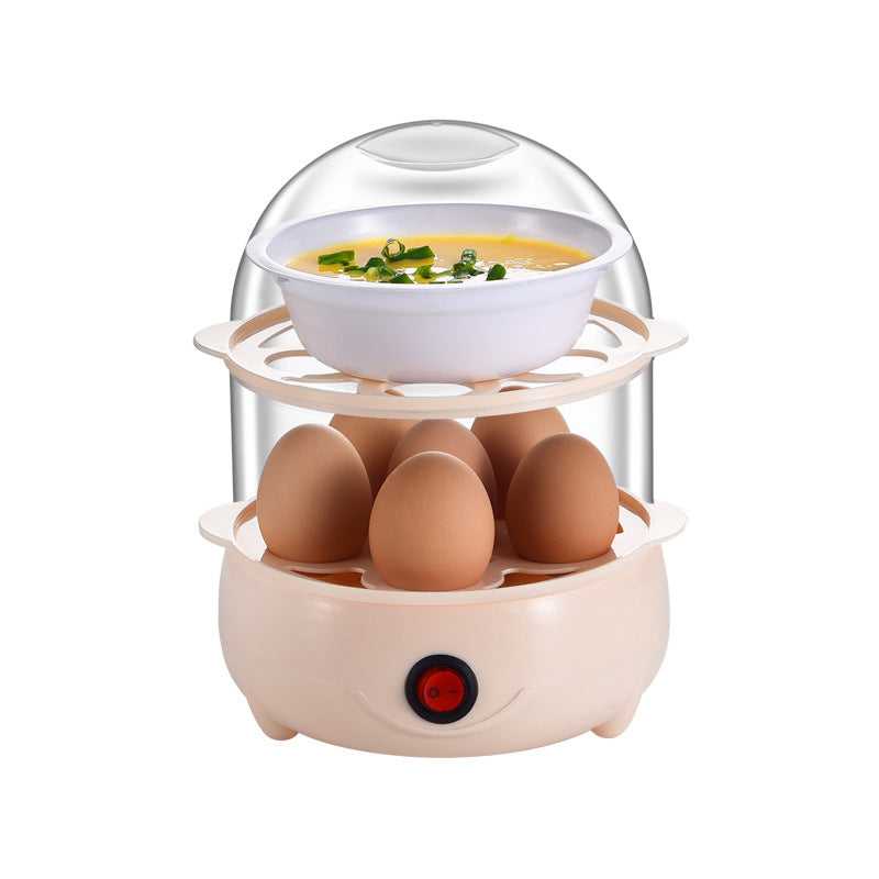Egg Cooker Anti-Dry Burn Small Steamed Egg Machine Mini Egg Boiler Household Breakfast Gadget