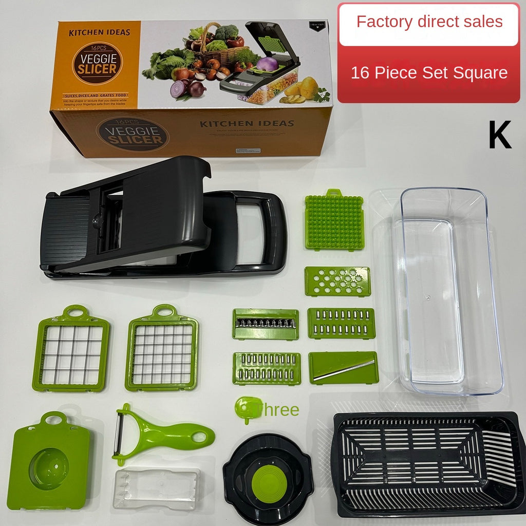 Multifunctional Vegetable Chopper Kitchen Dicer Grater Shredder Set Vegetable Cutter