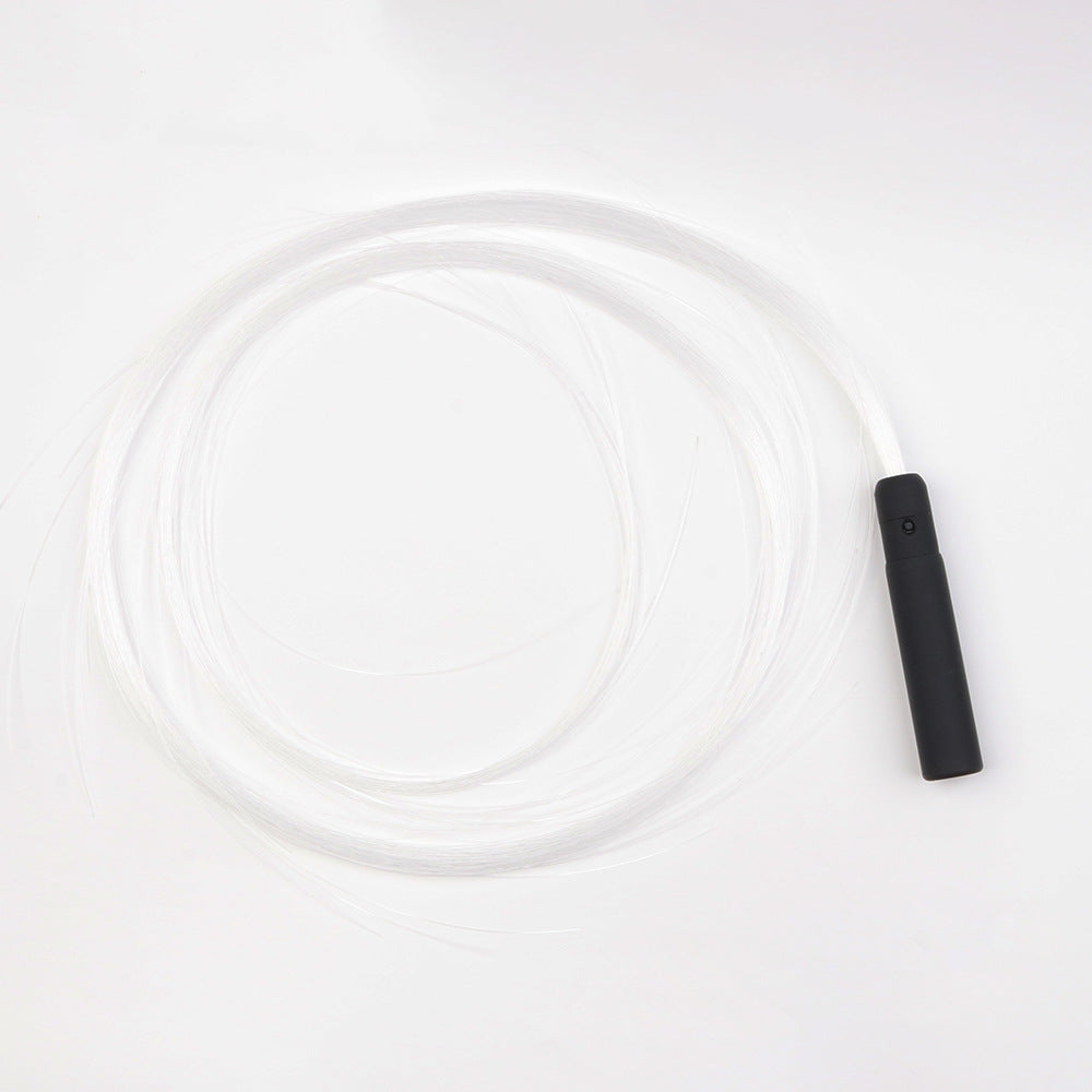 USB Rechargeable LED Fiber Optic Whips 360° Swivel Optical Whips Multi-color Disco RGB Dancing Glowing Whip Sparkle Flow string