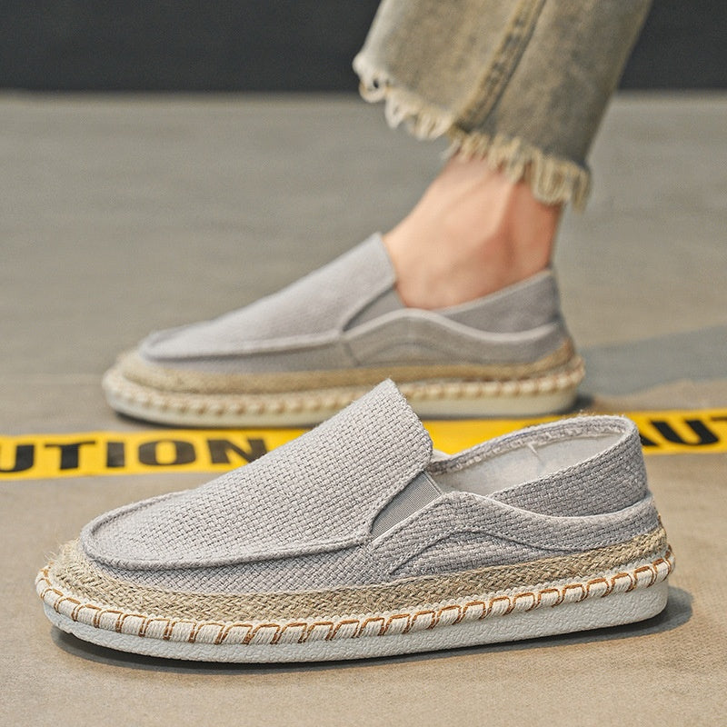 Fisherman Shoes Men's Breathable Cloth Shoes Hanfu Shoes Men's Casual Slip-On Loafers Driving Old Beijing Cloth Shoes
