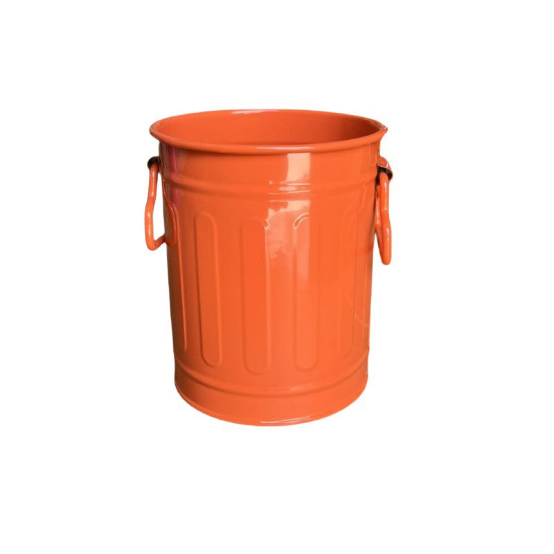 Cylindrical wrought iron pen holder DIY creative desktop storage bucket multifunctional stationery pen holder