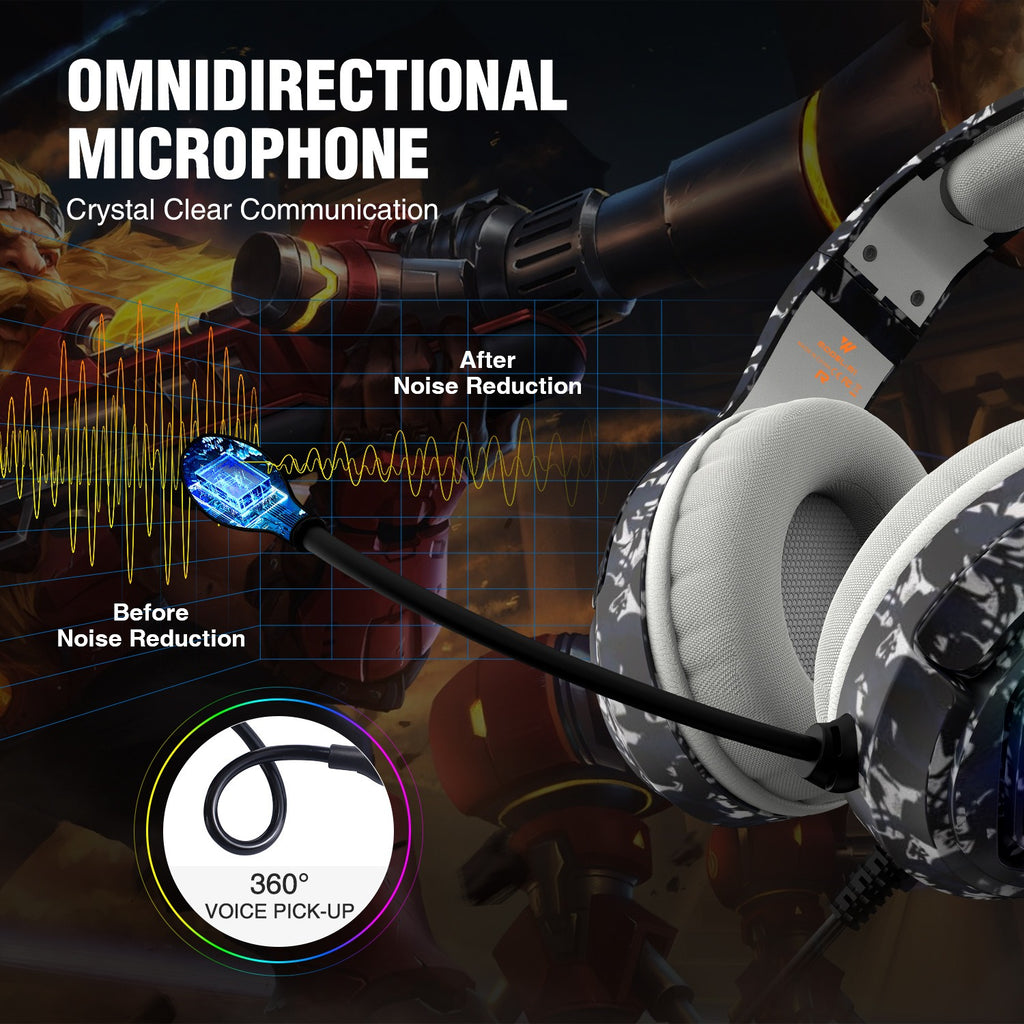 M1 camouflage colored wired headphones for computer esports chicken eating games