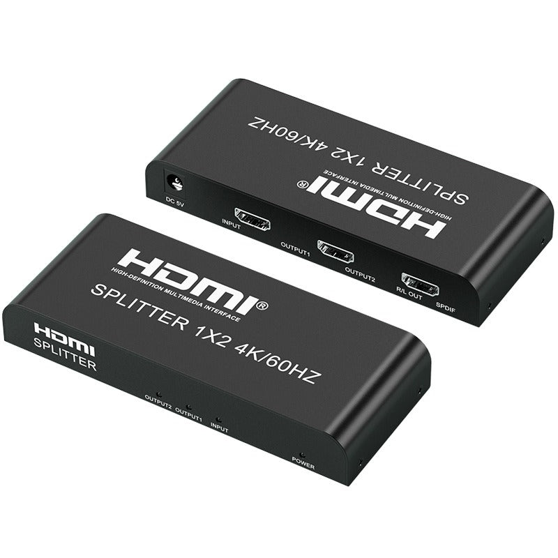 HDMI Distributor 1x2 4K60HZ Series HDMI One In Two Out Divider HD Video Same Screen Device