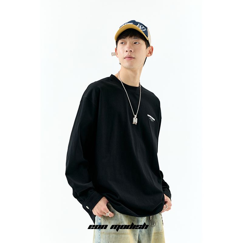 Modish  Simple Versatile Loose Long Sleeve T-Shirt