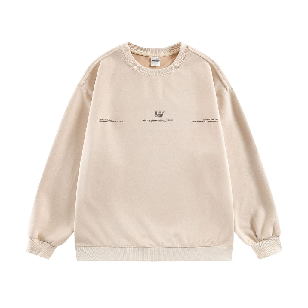 Retro Simple Versatile Loose Crewneck Sweatshirt